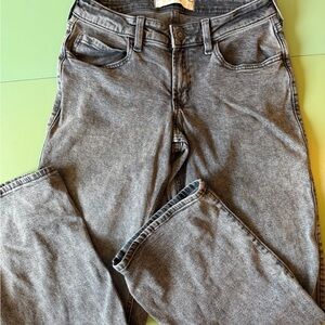 Hollister Low-Rise Baggy Jeans in Black Faded